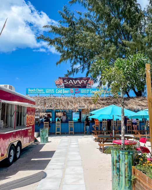 Shuttle to Carlisle Bay inclusive of beach chair - Food, Showers, and the Savvy on the Bay Setup