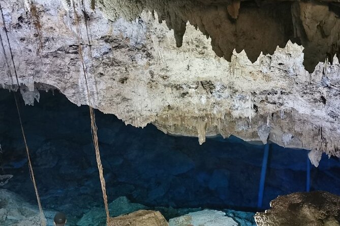 Snorkeling in the Cenotes of Bayahibe - Entering Cueva de Chicho with a lamp