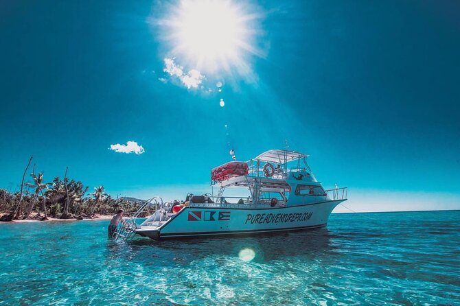 Snorkeling Tour to Vieques Island only 30 minutes away! - Getting fitted with fins and a mask