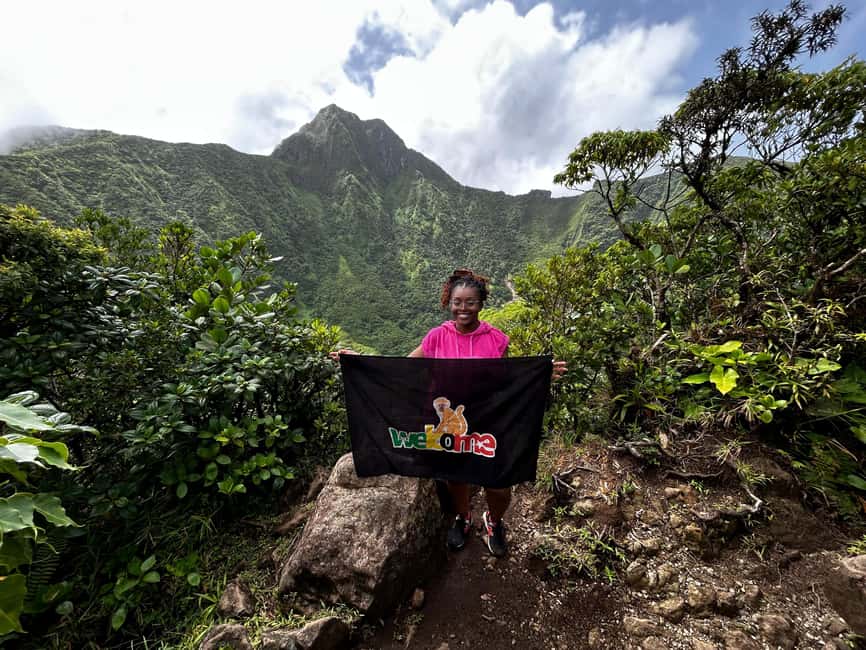 St. Kitts: Volcano Hike to Mt. Liamuiga the Highest Peak - The crater rim and the limits of the view