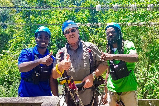 St. Kitts Zipline Experience - Line 5 finishes with a head-to-head race
