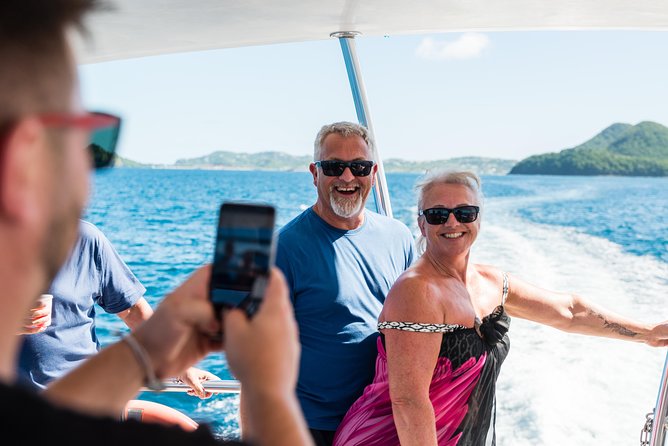 St Lucia Full-Day Catamaran Sightseeing Cruise With Snorkeling - Sailing past the Pitons on Soufriere Bay