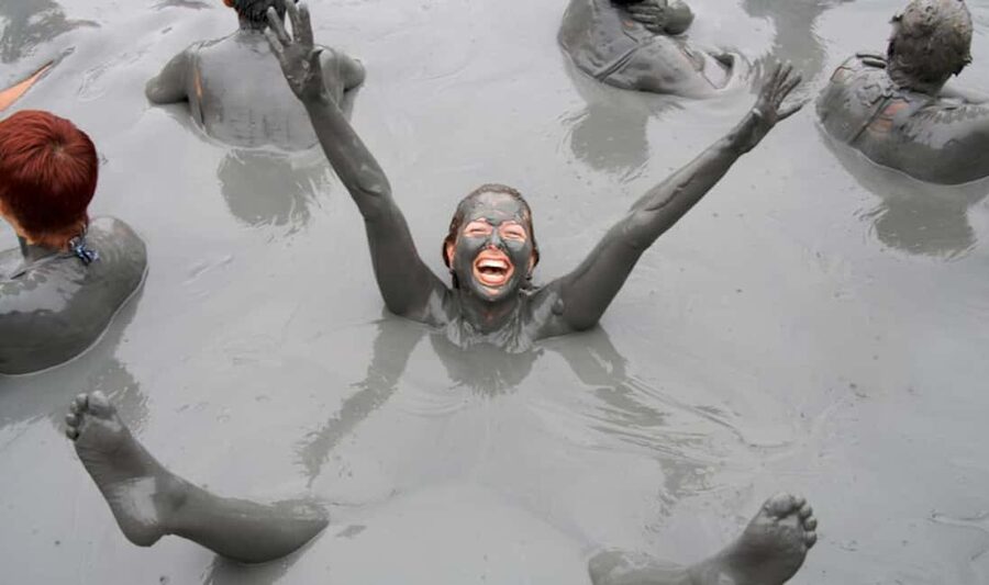 St. Lucia: Sulphur Springs Mud Bath and Toraille Waterfall - The volcanic mud bath at Sulphur Springs