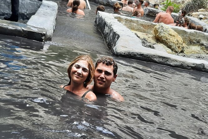 Sulphur Springs Mud Bath and Toraille Waterfall Tour with Creole Lunch - The Pitons appear in a five-minute snapshot