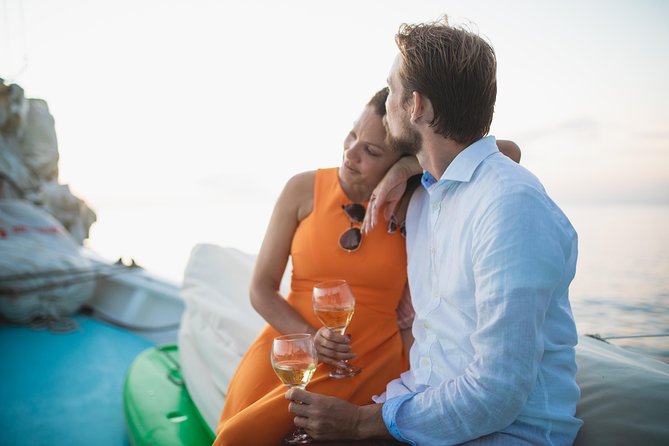 Sunset & Champagne Cruise on a Classic Schooner with boat dogs - Leaving Grand Anse Bay at 4:30 p.m.