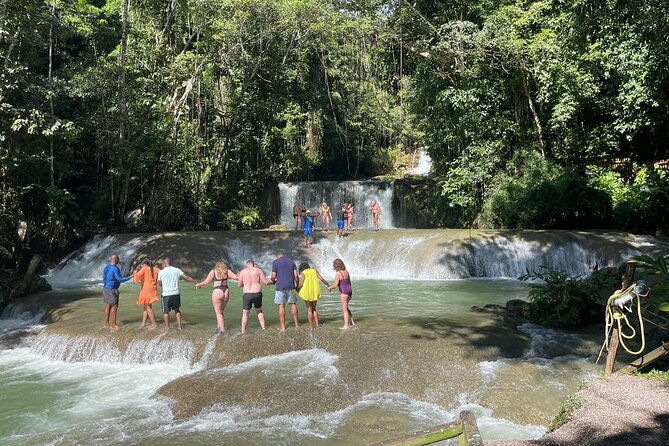 Tour to Black River and YS Falls - Riding the tractor to YS Falls