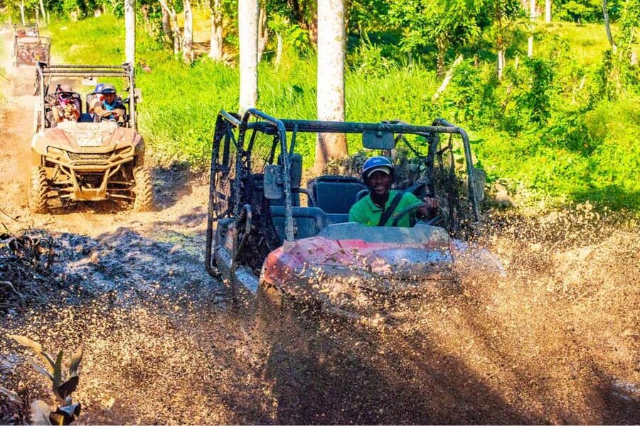 Ultimate Buggy Expedition from Punta Cana with blue cenote - The blue cenote cave and its short swim