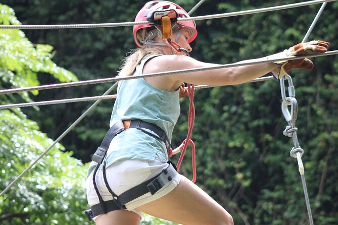 Zipline Experience & Obstacle Course at Harrison's Cave by Chukka - The 14-element Gully Challenge Course