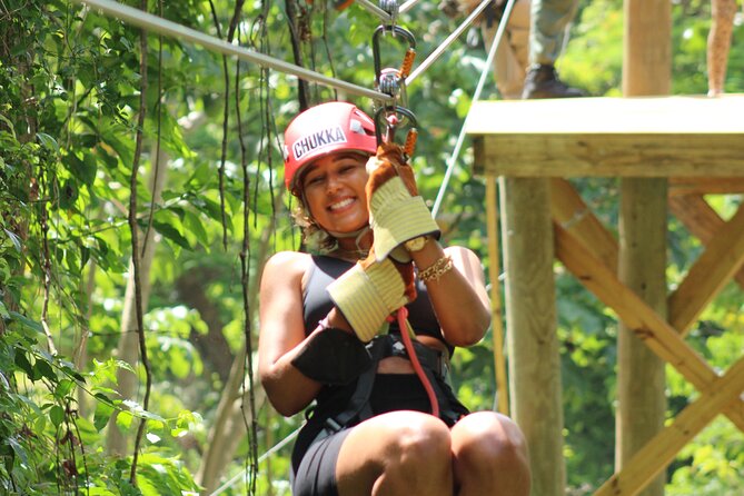 Zipline Experience & Obstacle Course at Harrison's Cave by Chukka - Pool time and the Jack in the Box Gully view